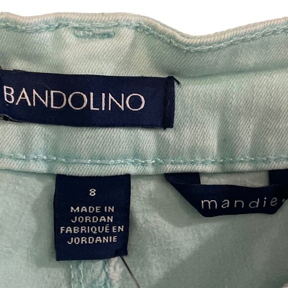 Bandolino Women's Mandie Capri Button Zip Side Slit Snap Spring Pastel Blue S 8 - Picture 14 of 16